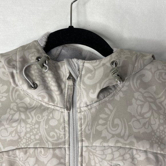 Boeing Women's Gray Patterned Hooded Zip-Up Jacket With Pockets - Picture 4 of 10